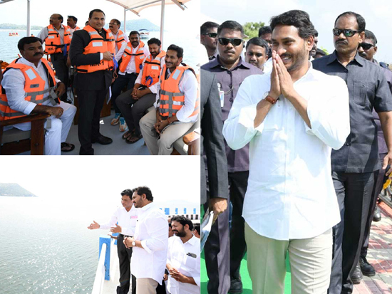CM Jagan Goes Boating In Reservoir